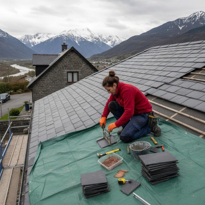Fixing Cracked Roof Tiles