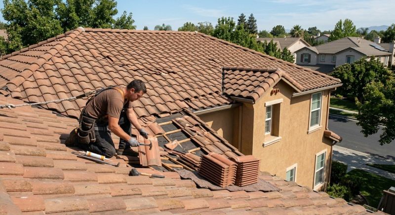 Fixing Cracked Roof Tiles