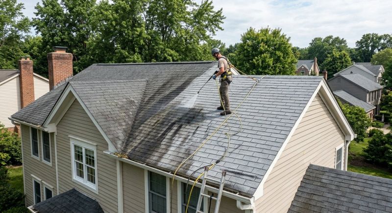 Removing Roof Dirt And Debris