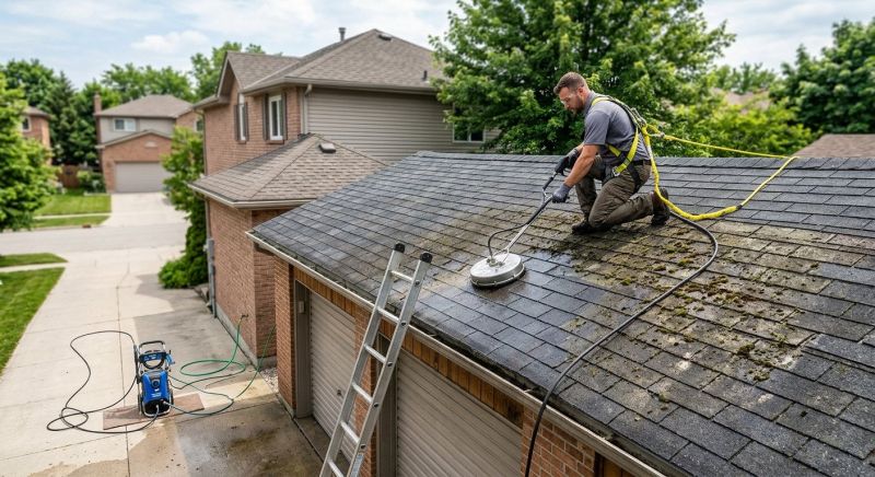 Removing Roof Dirt And Debris