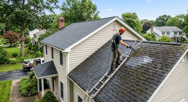 Removing Roof Dirt And Debris