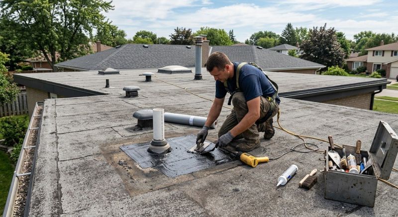 Repairing Sun-Damaged Flat Roofing